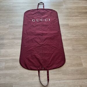 Gucci Red Burgundy Garment Dust Bag Storage Travel Nylon 54.5"x 29"
